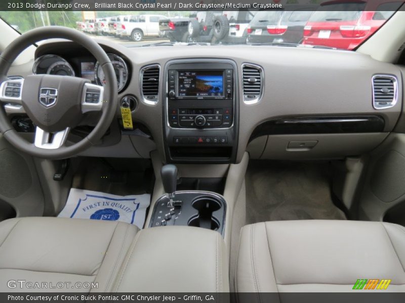 Brilliant Black Crystal Pearl / Dark Graystone/Medium Graystone 2013 Dodge Durango Crew