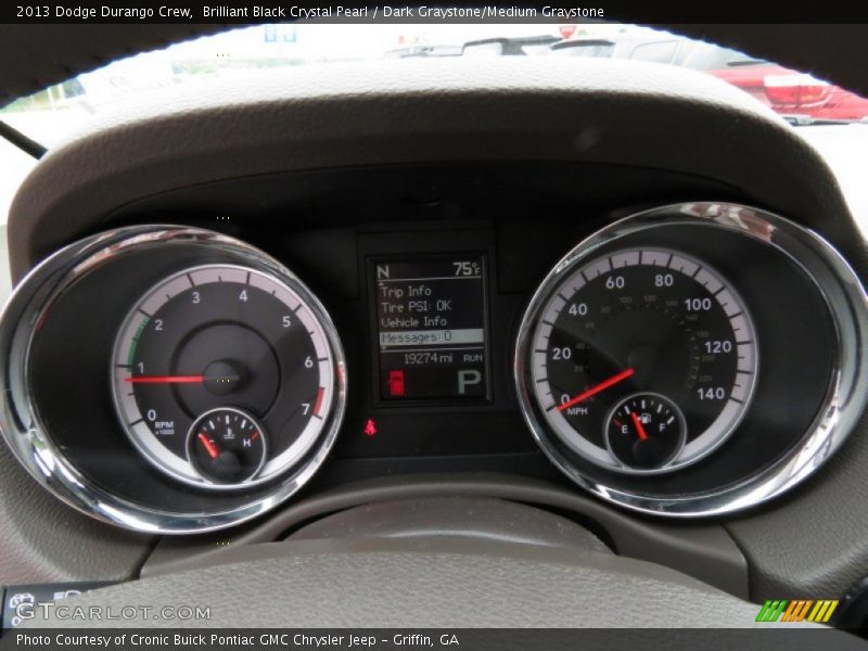 Brilliant Black Crystal Pearl / Dark Graystone/Medium Graystone 2013 Dodge Durango Crew