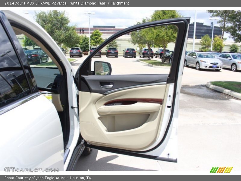 White Diamond Pearl / Parchment 2014 Acura MDX SH-AWD Advance