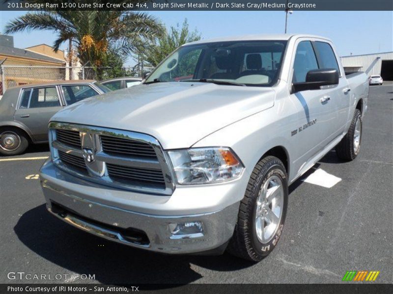 Bright Silver Metallic / Dark Slate Gray/Medium Graystone 2011 Dodge Ram 1500 Lone Star Crew Cab 4x4