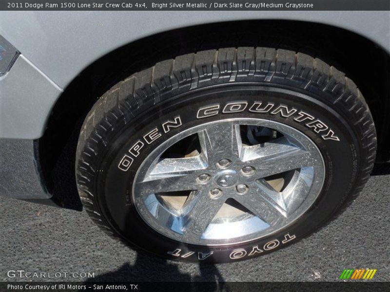 Bright Silver Metallic / Dark Slate Gray/Medium Graystone 2011 Dodge Ram 1500 Lone Star Crew Cab 4x4