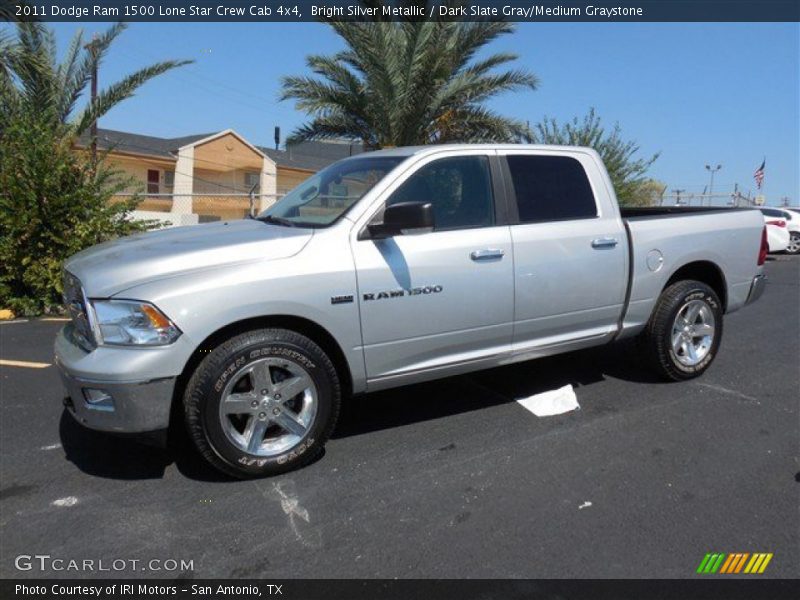 Bright Silver Metallic / Dark Slate Gray/Medium Graystone 2011 Dodge Ram 1500 Lone Star Crew Cab 4x4
