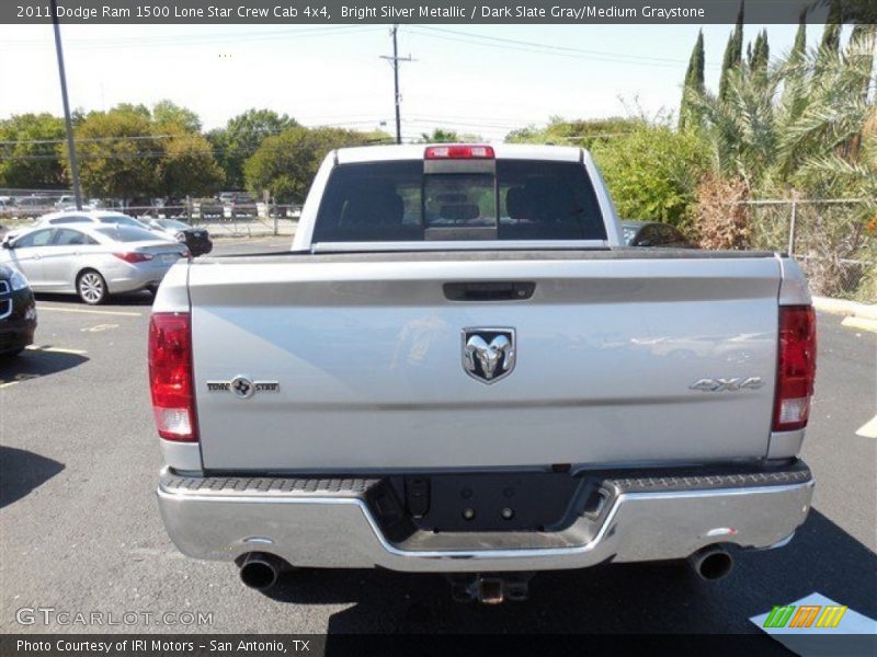 Bright Silver Metallic / Dark Slate Gray/Medium Graystone 2011 Dodge Ram 1500 Lone Star Crew Cab 4x4