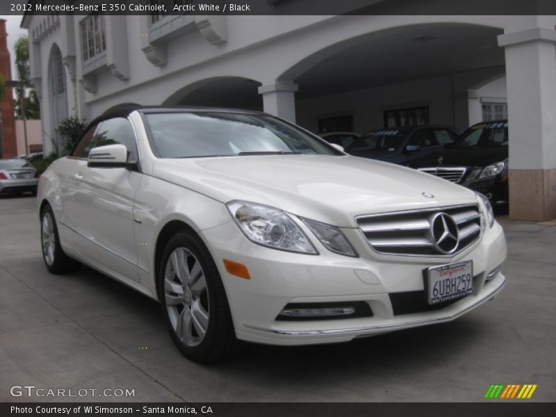 Arctic White / Black 2012 Mercedes-Benz E 350 Cabriolet
