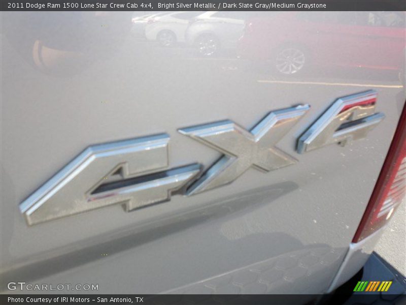 Bright Silver Metallic / Dark Slate Gray/Medium Graystone 2011 Dodge Ram 1500 Lone Star Crew Cab 4x4