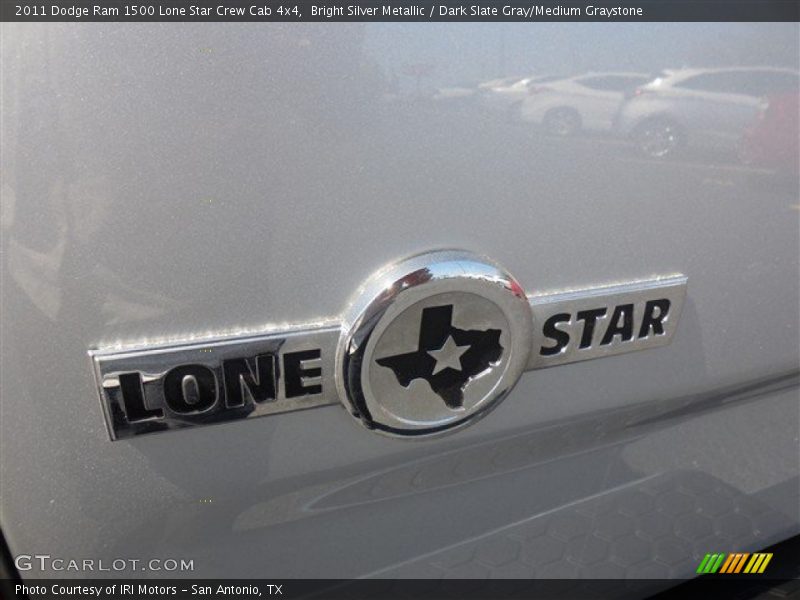 Bright Silver Metallic / Dark Slate Gray/Medium Graystone 2011 Dodge Ram 1500 Lone Star Crew Cab 4x4