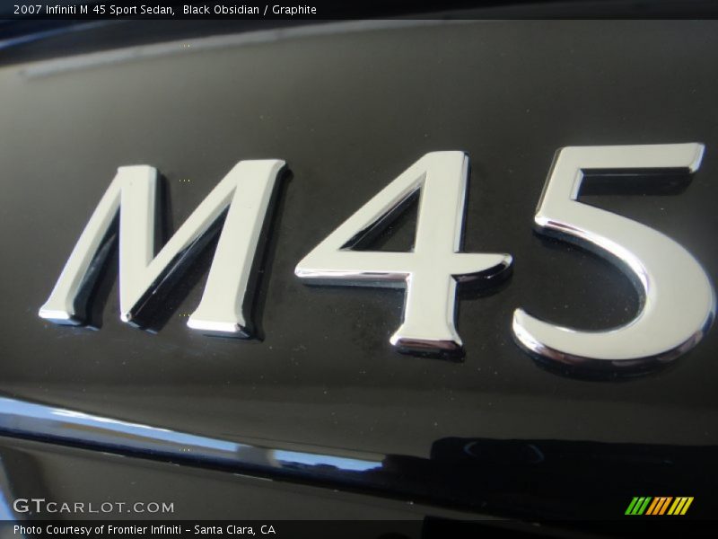 Black Obsidian / Graphite 2007 Infiniti M 45 Sport Sedan