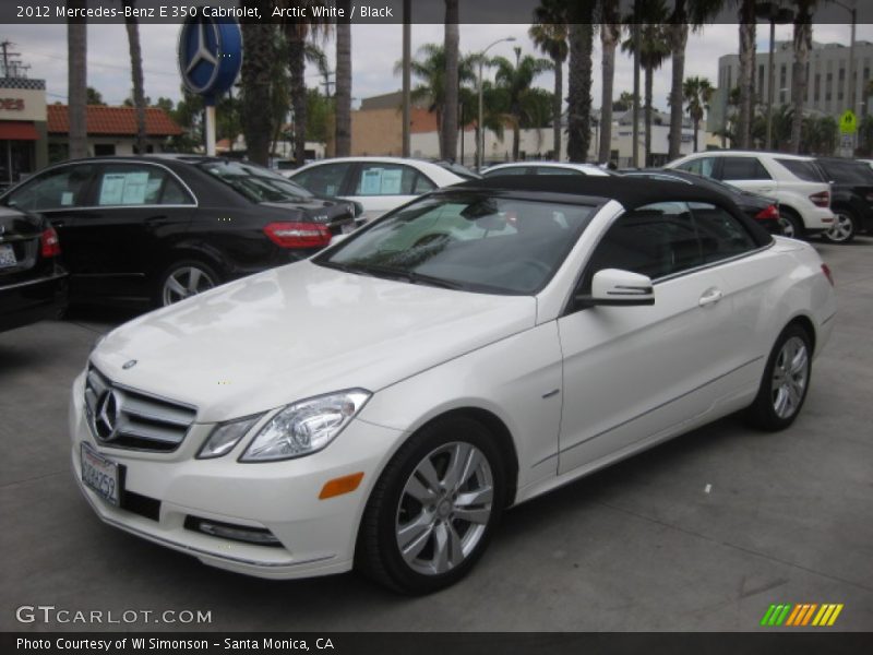 Arctic White / Black 2012 Mercedes-Benz E 350 Cabriolet