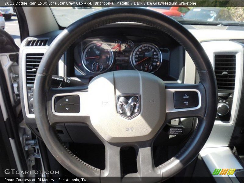 Bright Silver Metallic / Dark Slate Gray/Medium Graystone 2011 Dodge Ram 1500 Lone Star Crew Cab 4x4