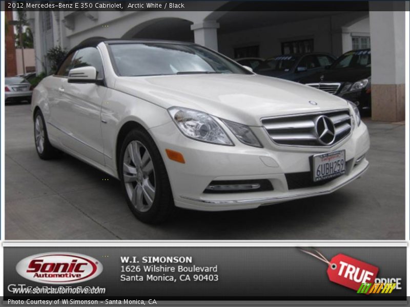 Arctic White / Black 2012 Mercedes-Benz E 350 Cabriolet