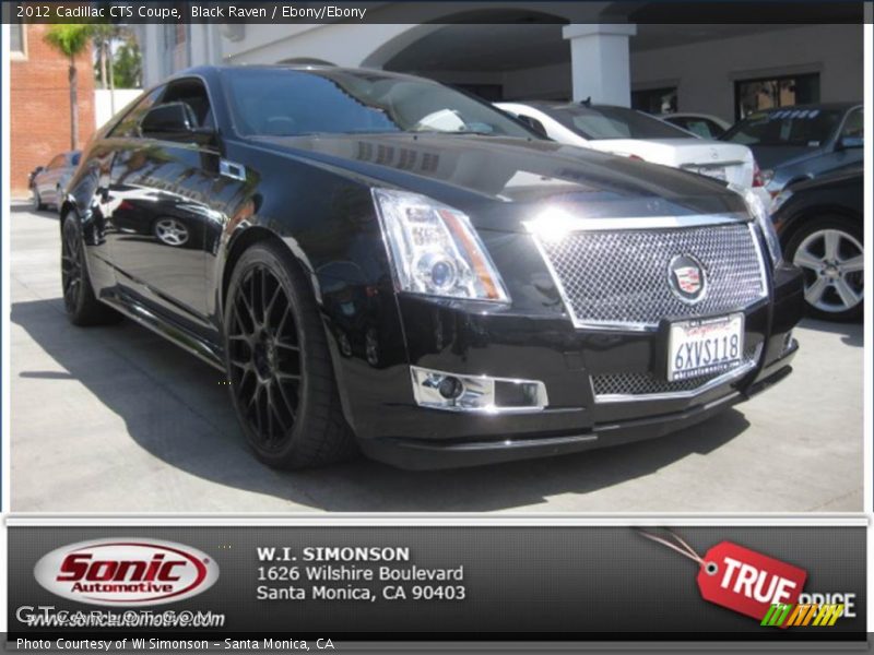 Black Raven / Ebony/Ebony 2012 Cadillac CTS Coupe