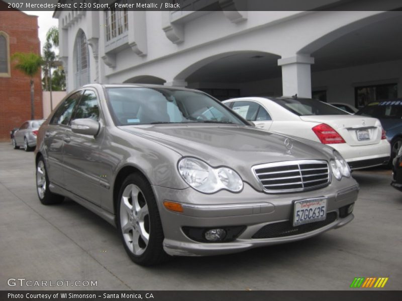 Pewter Metallic / Black 2007 Mercedes-Benz C 230 Sport