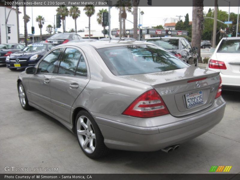 Pewter Metallic / Black 2007 Mercedes-Benz C 230 Sport