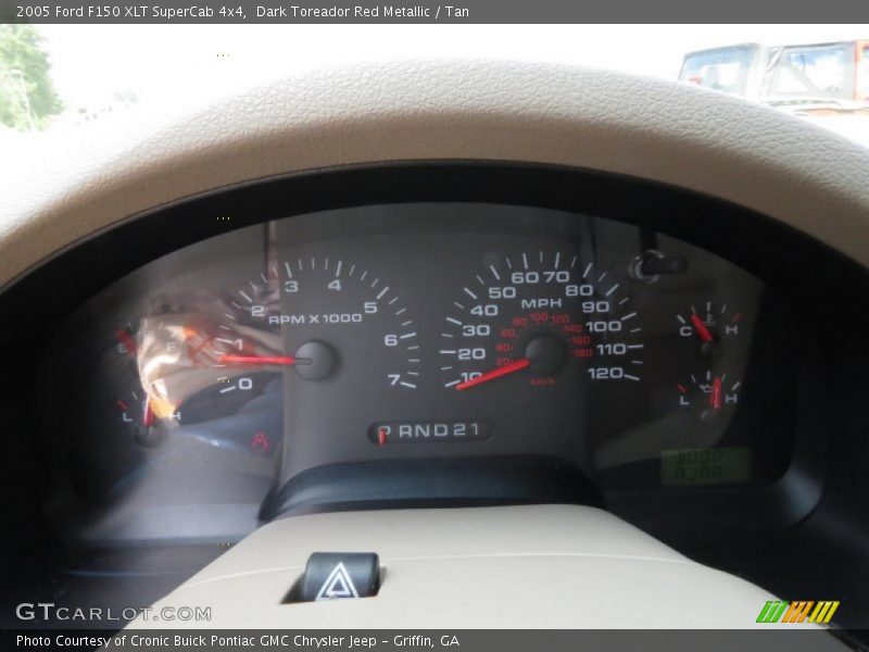 Dark Toreador Red Metallic / Tan 2005 Ford F150 XLT SuperCab 4x4