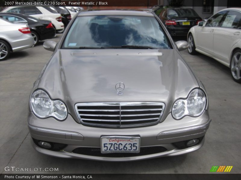 Pewter Metallic / Black 2007 Mercedes-Benz C 230 Sport