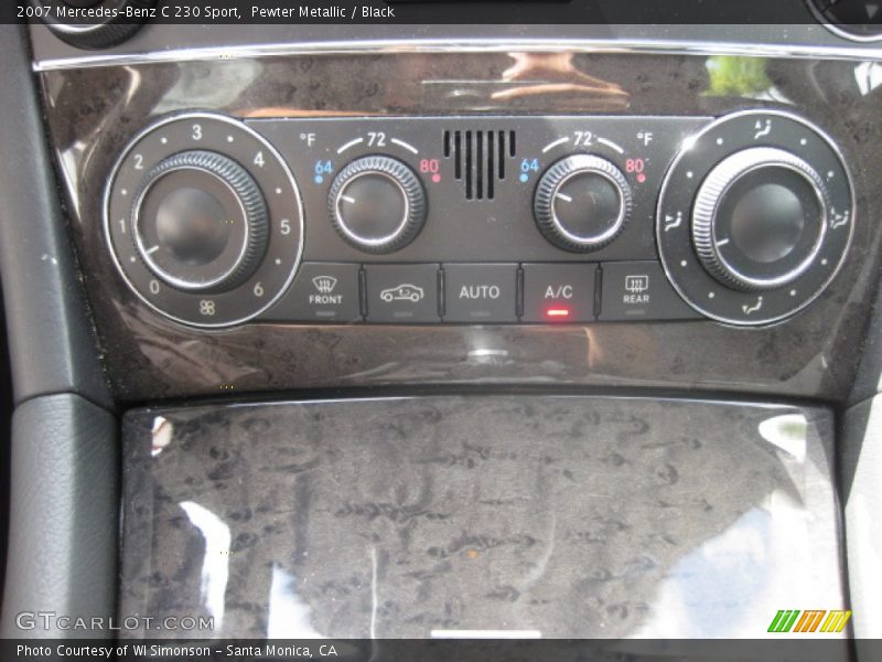 Pewter Metallic / Black 2007 Mercedes-Benz C 230 Sport