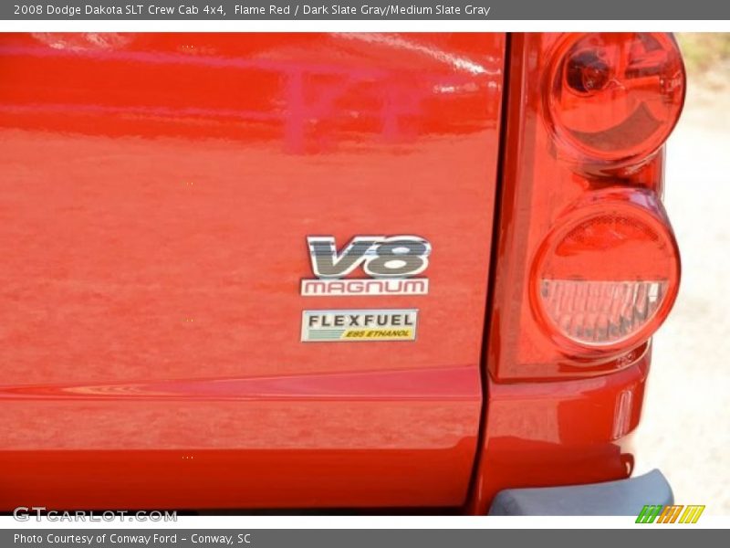 Flame Red / Dark Slate Gray/Medium Slate Gray 2008 Dodge Dakota SLT Crew Cab 4x4