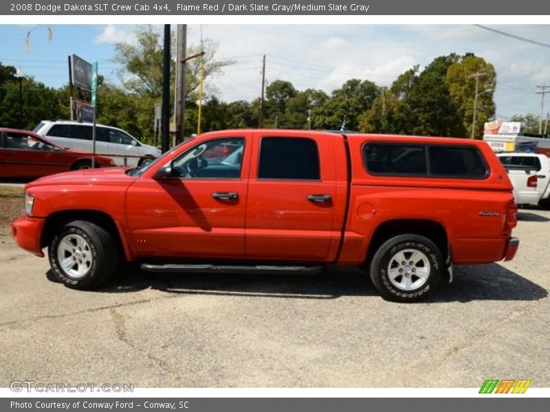 Flame Red / Dark Slate Gray/Medium Slate Gray 2008 Dodge Dakota SLT Crew Cab 4x4