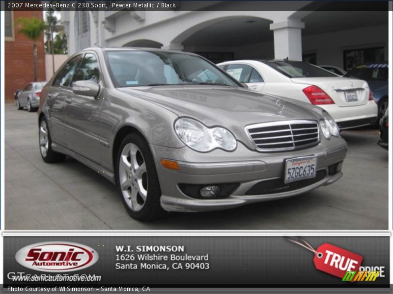 Pewter Metallic / Black 2007 Mercedes-Benz C 230 Sport