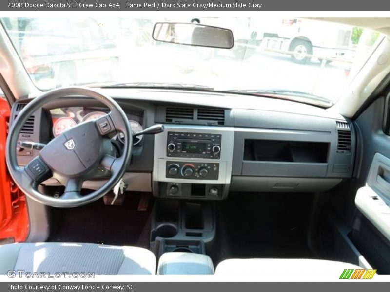 Flame Red / Dark Slate Gray/Medium Slate Gray 2008 Dodge Dakota SLT Crew Cab 4x4