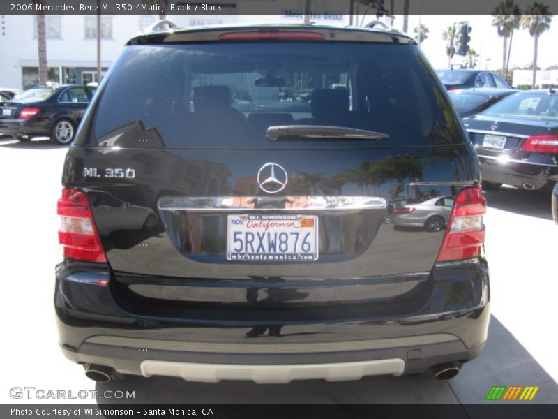 Black / Black 2006 Mercedes-Benz ML 350 4Matic