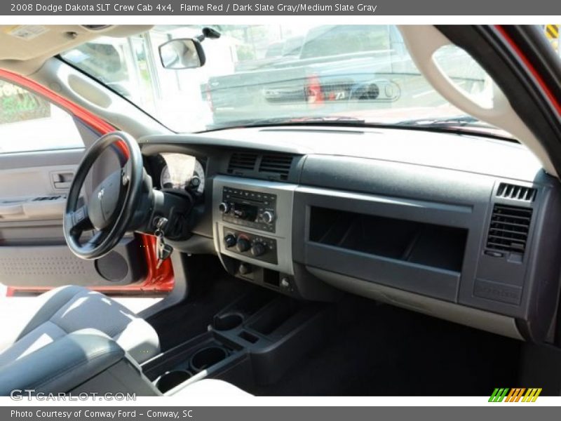 Flame Red / Dark Slate Gray/Medium Slate Gray 2008 Dodge Dakota SLT Crew Cab 4x4
