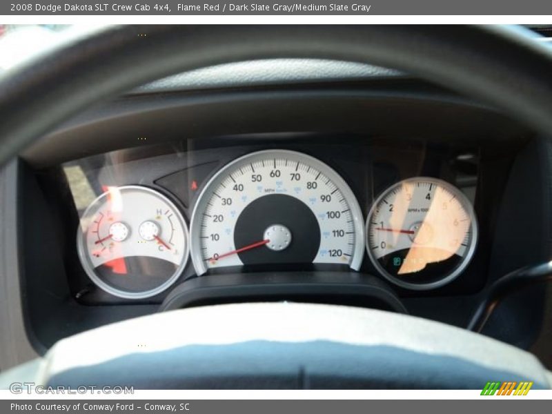 Flame Red / Dark Slate Gray/Medium Slate Gray 2008 Dodge Dakota SLT Crew Cab 4x4