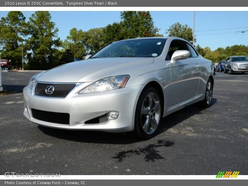 Tungsten Silver Pearl / Black 2010 Lexus IS 250C Convertible