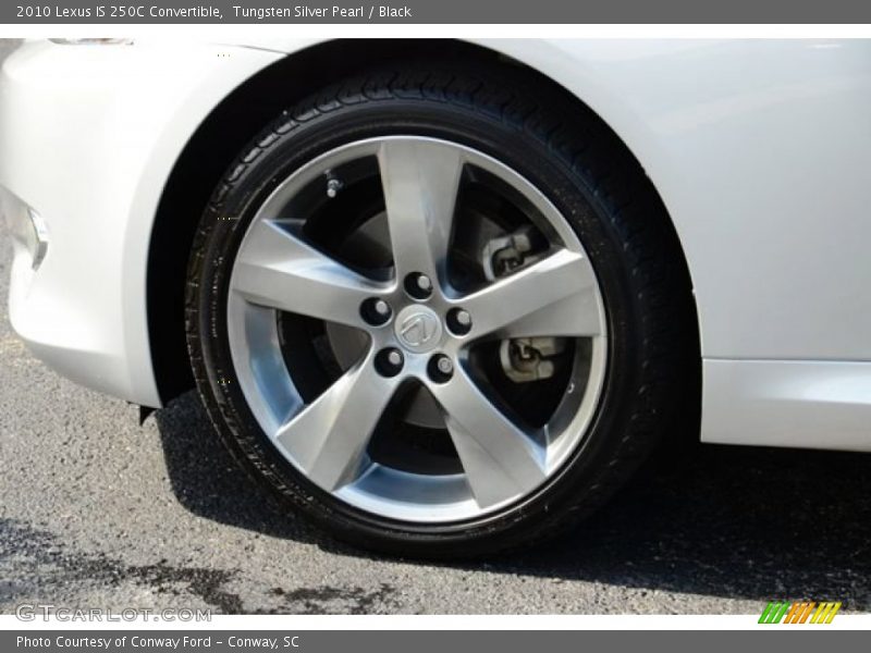 Tungsten Silver Pearl / Black 2010 Lexus IS 250C Convertible