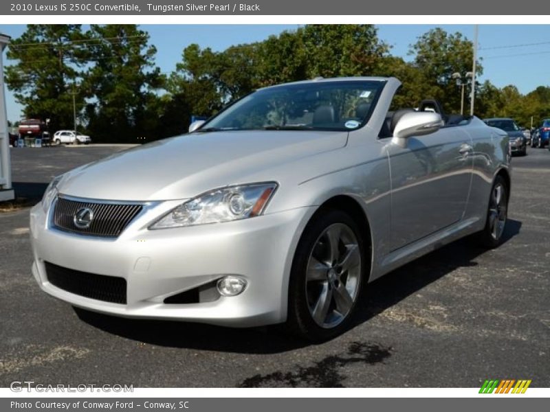 Tungsten Silver Pearl / Black 2010 Lexus IS 250C Convertible