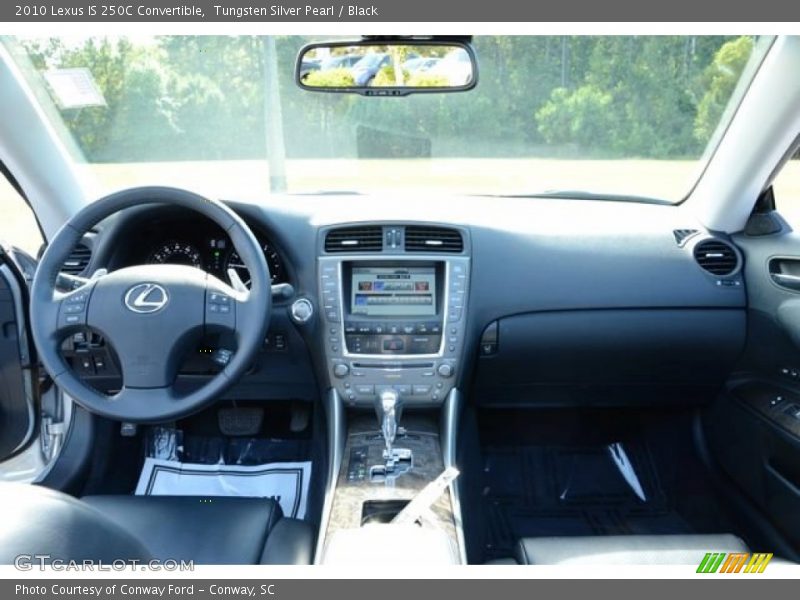 Tungsten Silver Pearl / Black 2010 Lexus IS 250C Convertible