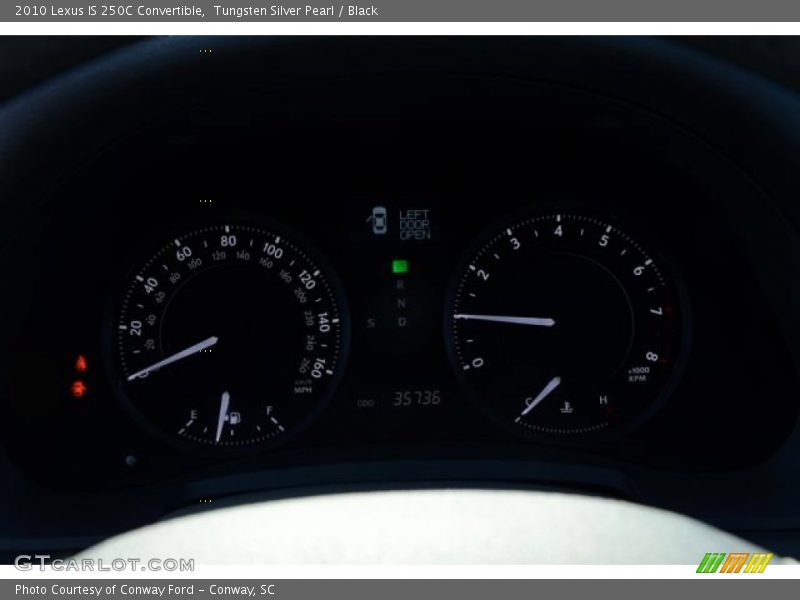 Tungsten Silver Pearl / Black 2010 Lexus IS 250C Convertible