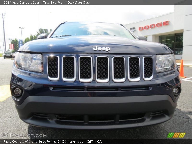 True Blue Pearl / Dark Slate Gray 2014 Jeep Compass Sport