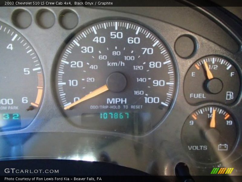 Black Onyx / Graphite 2003 Chevrolet S10 LS Crew Cab 4x4