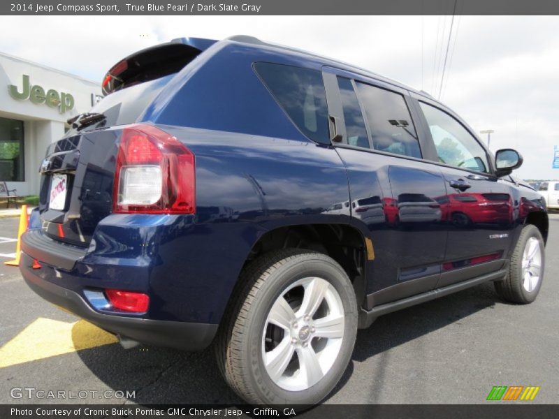 True Blue Pearl / Dark Slate Gray 2014 Jeep Compass Sport