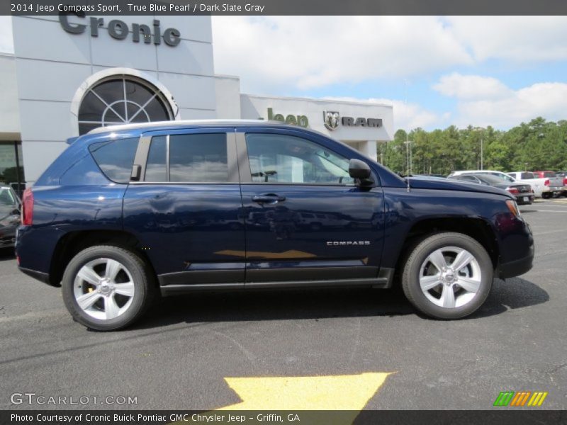 True Blue Pearl / Dark Slate Gray 2014 Jeep Compass Sport