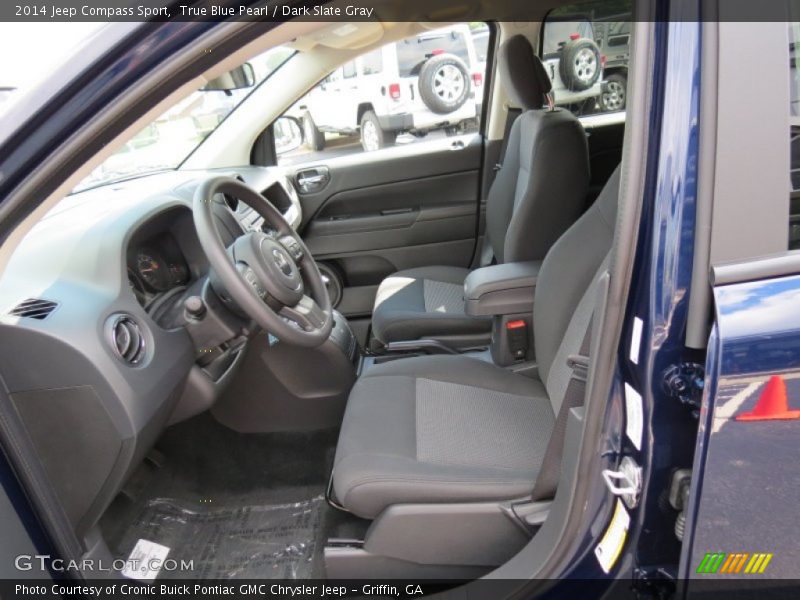 True Blue Pearl / Dark Slate Gray 2014 Jeep Compass Sport