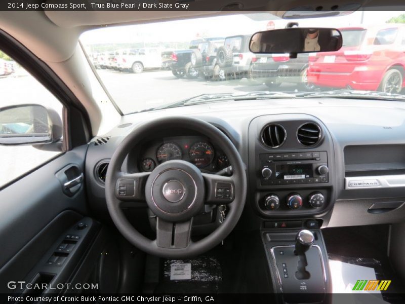 True Blue Pearl / Dark Slate Gray 2014 Jeep Compass Sport