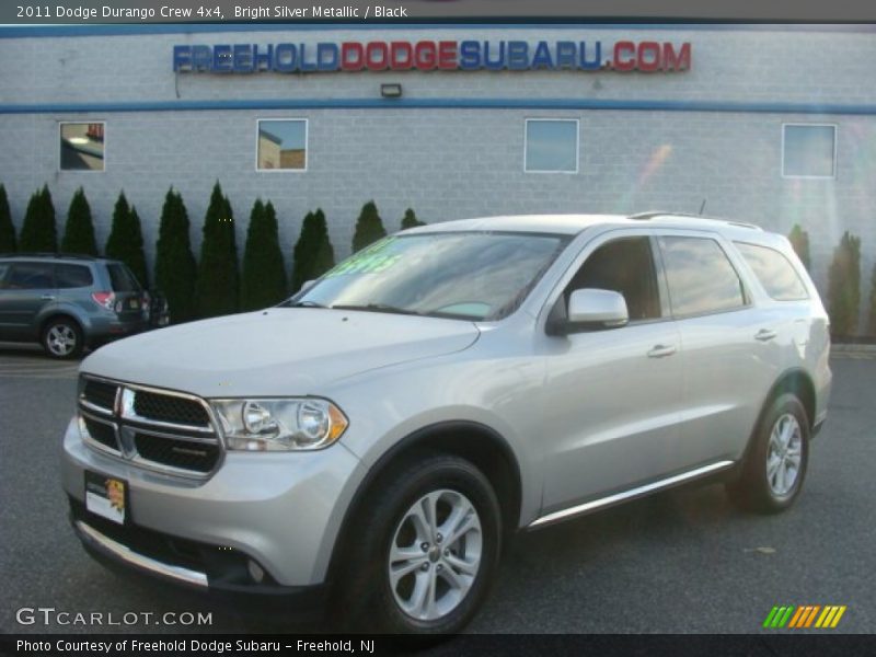 Bright Silver Metallic / Black 2011 Dodge Durango Crew 4x4