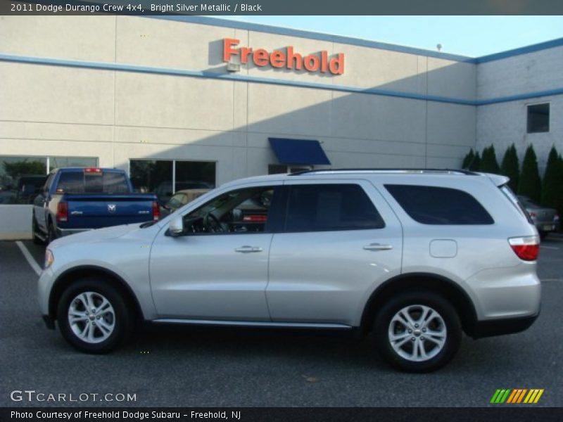 Bright Silver Metallic / Black 2011 Dodge Durango Crew 4x4