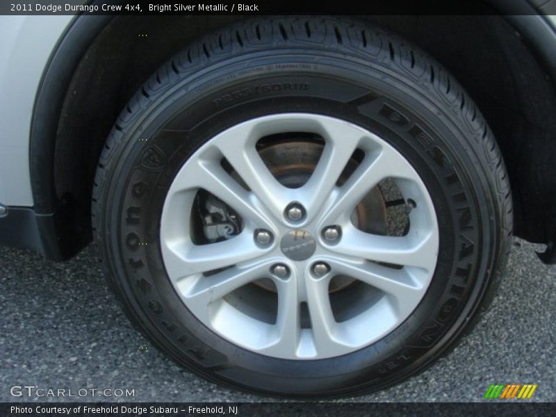Bright Silver Metallic / Black 2011 Dodge Durango Crew 4x4