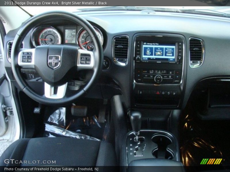 Bright Silver Metallic / Black 2011 Dodge Durango Crew 4x4