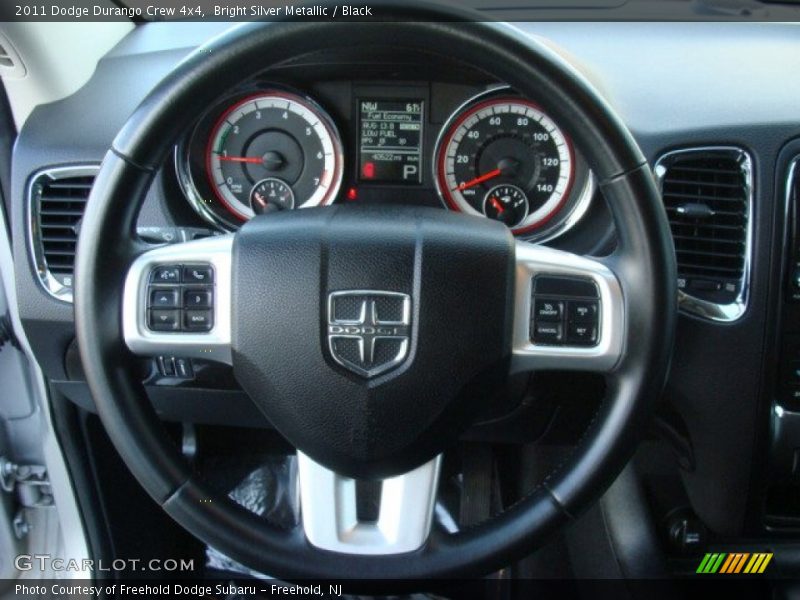 Bright Silver Metallic / Black 2011 Dodge Durango Crew 4x4