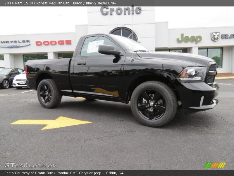 Black / Black/Diesel Gray 2014 Ram 1500 Express Regular Cab