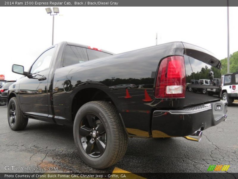 Black / Black/Diesel Gray 2014 Ram 1500 Express Regular Cab