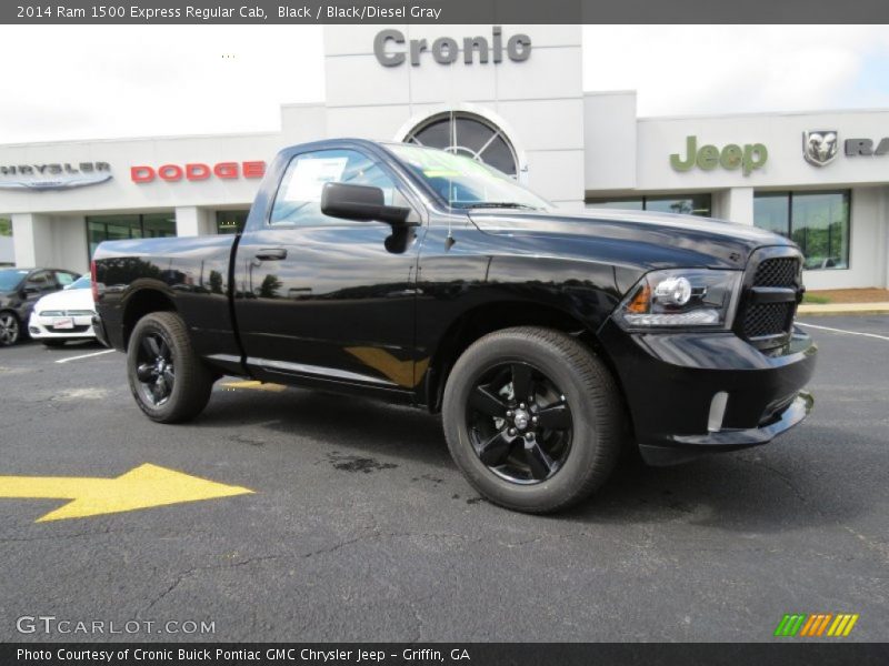 Black / Black/Diesel Gray 2014 Ram 1500 Express Regular Cab