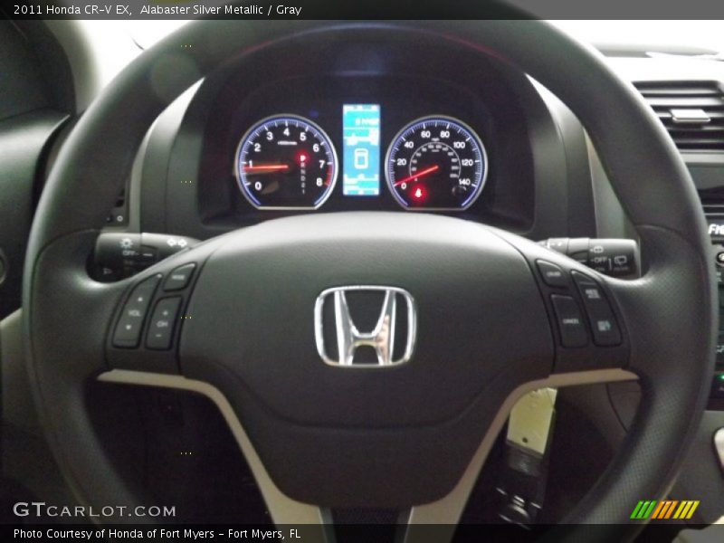 Alabaster Silver Metallic / Gray 2011 Honda CR-V EX