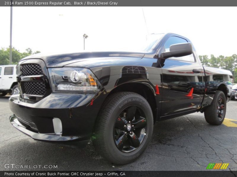Black / Black/Diesel Gray 2014 Ram 1500 Express Regular Cab