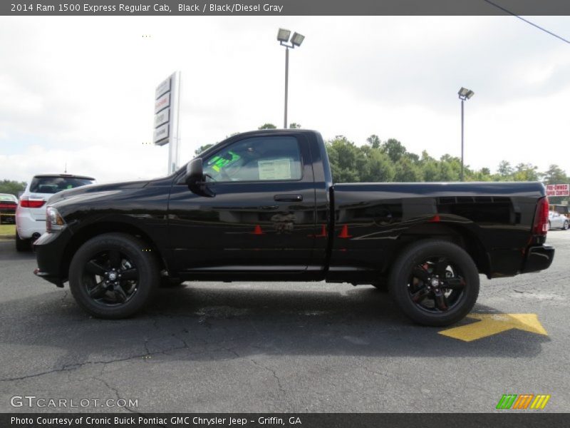 Black / Black/Diesel Gray 2014 Ram 1500 Express Regular Cab