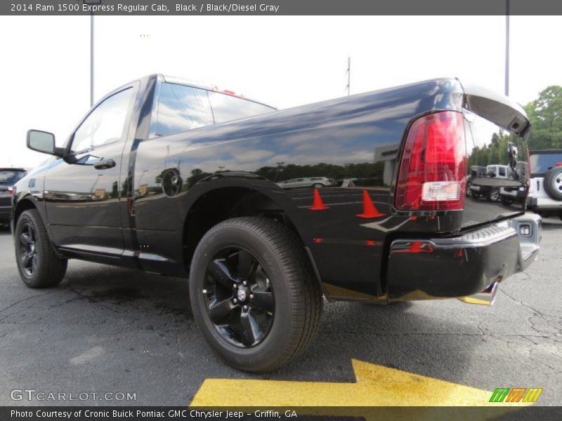 Black / Black/Diesel Gray 2014 Ram 1500 Express Regular Cab
